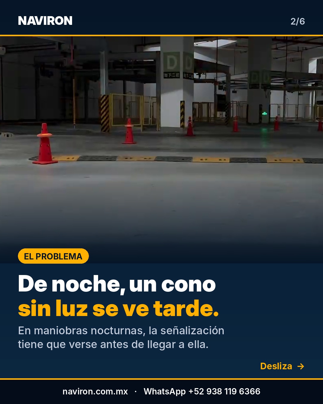 Luces LED recargables para conos, lámina 2 de 6